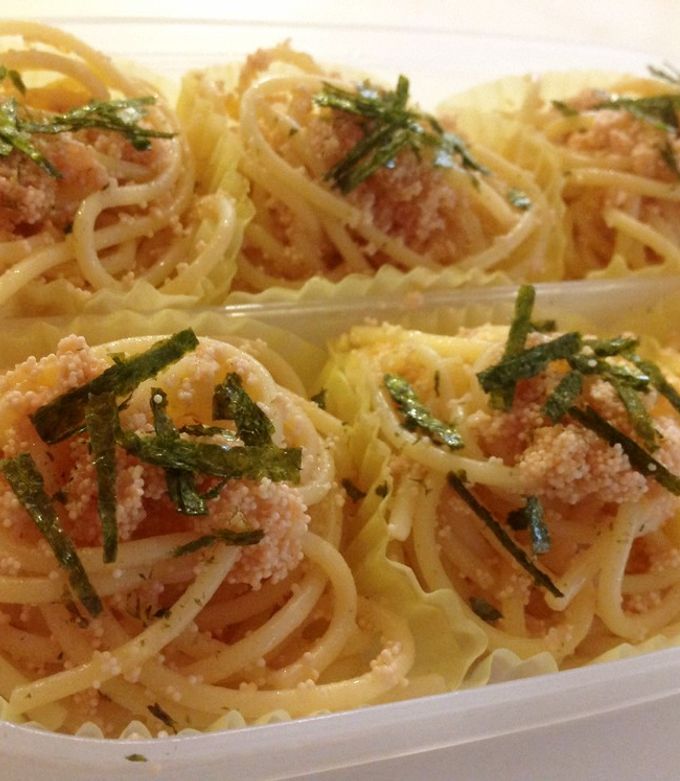 お弁当の隙間専用☆たらこパスタ(冷凍可) by あやまんくっきんぐ お弁当の隙間専用☆たらこパスタ(冷凍可) by あやまんくっきんぐ