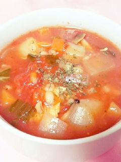 もち麦 ミネストローネ ダイエット-レシピのメイン写真