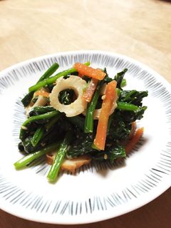 母の味★ほうれん草とちくわのごま和え-レシピのメイン写真