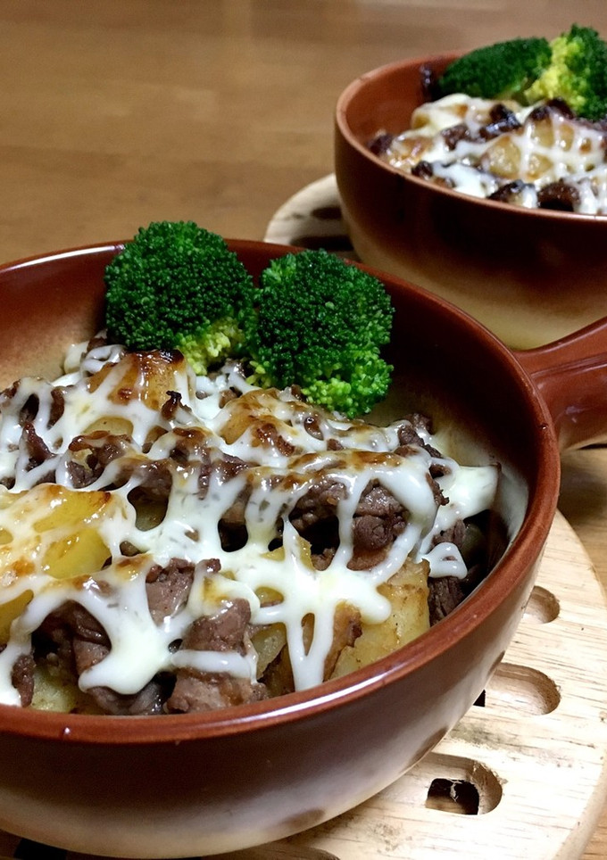 焼肉のタレとマヨネーズで♡牛じゃが焼き-レシピのメイン写真