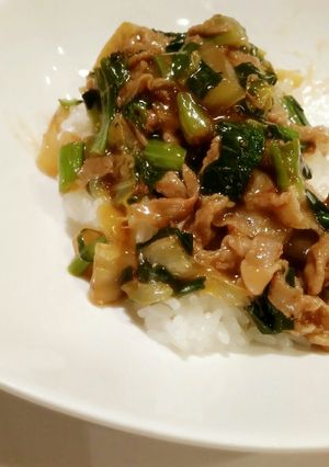 【肉飯】とろーりスタミナ甘辛餡がけご飯-レシピのメイン写真