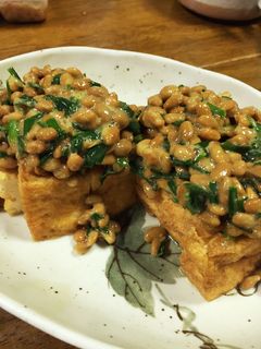 糖質制限!厚揚げのニラ納豆がけ-レシピのメイン写真