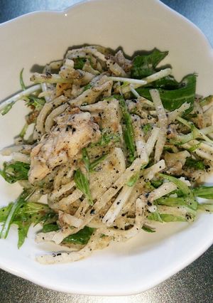 大根と水菜の低コストサラダ-レシピのメイン写真