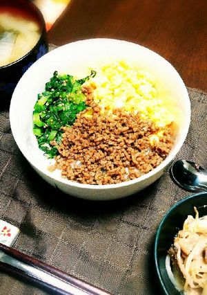 簡単！すぐできる！！三色丼どん♪-レシピのメイン写真