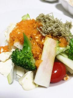 360kcal♡酵素サラダ♡人参ドレかけ-レシピのメイン写真