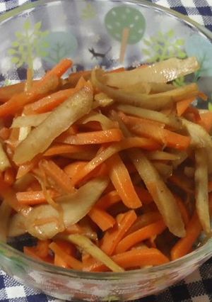 人参嫌いでも食べられる金平牛蒡-レシピのメイン写真