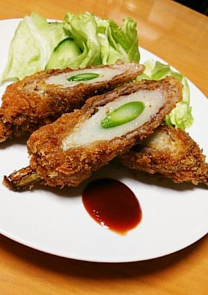 アスパラとちくわのロールカツ-レシピのメイン写真
