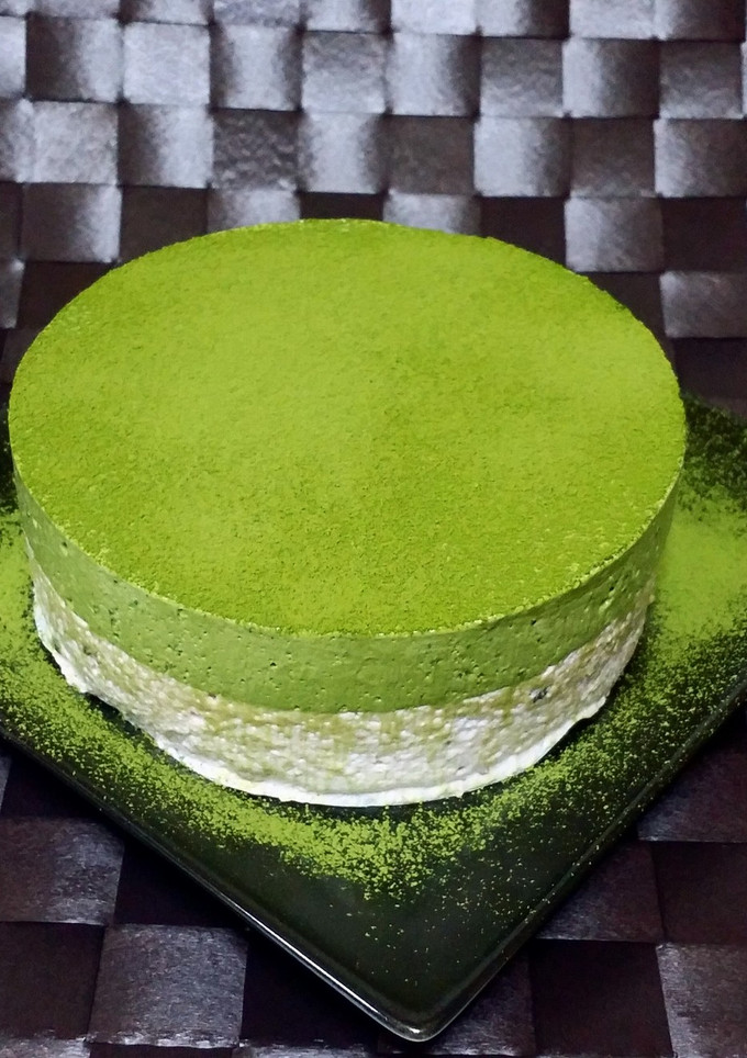 抹茶と餡子の簡単とろけるムースケーキ♡-レシピのメイン写真