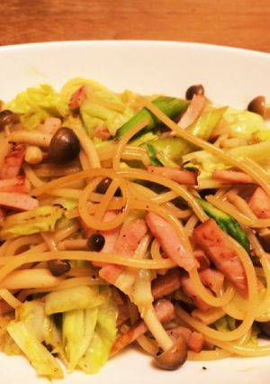 きのことベーコンの簡単和風パスタ-レシピのメイン写真