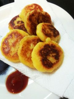 じゃがいもと天ぷら粉でポテマヨ焼き♡-レシピのメイン写真