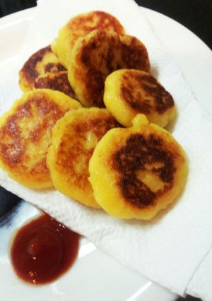 じゃがいもと天ぷら粉でポテマヨ焼き♡-レシピのメイン写真