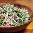 鯖缶で水菜と鯖のサラダ