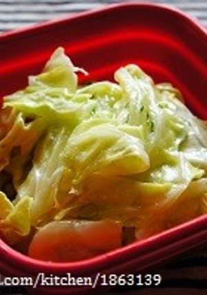 レンジで簡単♪キャベツの塩ダレ蒸し-レシピのメイン写真