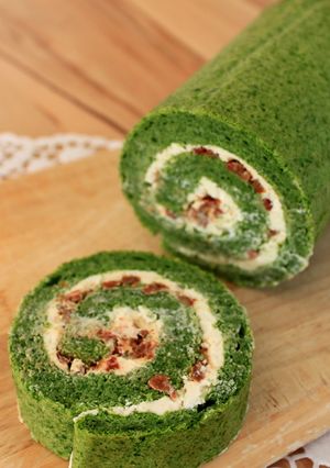 ほうれん草の塩ロールケーキ-レシピのメイン写真