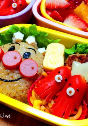 完食アンパンマンと大好きおかずのキャラ弁-レシピのメイン写真