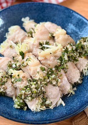 豚とキャベツのレンジ蒸し！簡単香味ソース-レシピのメイン写真