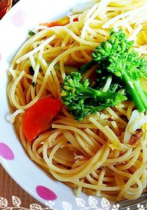 簡単ﾗﾝﾁ!!菜の花とﾂﾅの和風ﾊﾟｽﾀ-レシピのメイン写真