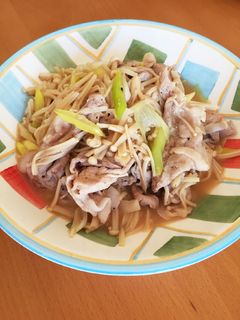 簡単!えの豚炒め-レシピのメイン写真