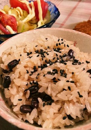 ご飯も小豆も潰れない！もちもちお赤飯-レシピのメイン写真