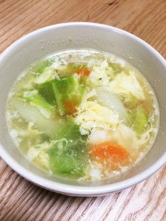 簡単!野菜と卵の中華スープ-レシピのメイン写真