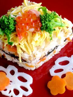 ひなまつりの菱形ちらし寿司-レシピのメイン写真