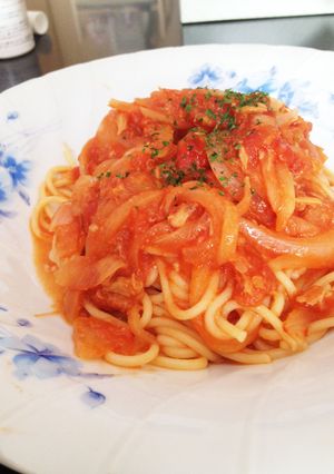 簡単ランチにも☆トマトソースパスタ♪-レシピのメイン写真