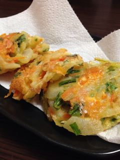 ガッツリ系ラブ♡チーズチヂミ風かき揚げ-レシピのメイン写真