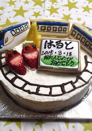 新幹線ケーキ☆Ｅ７系かがやき-レシピのメイン写真