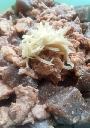 おばあちゃんの豚肉とこんにゃくの味噌煮-レシピのメイン写真