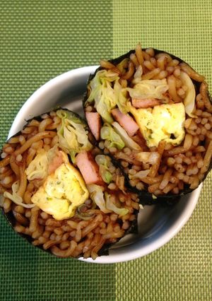 お好み風☆焼きそばのり巻き弁当-レシピのメイン写真