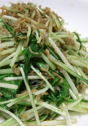 かりかりじゃこと水菜をオリーブDE-レシピのメイン写真