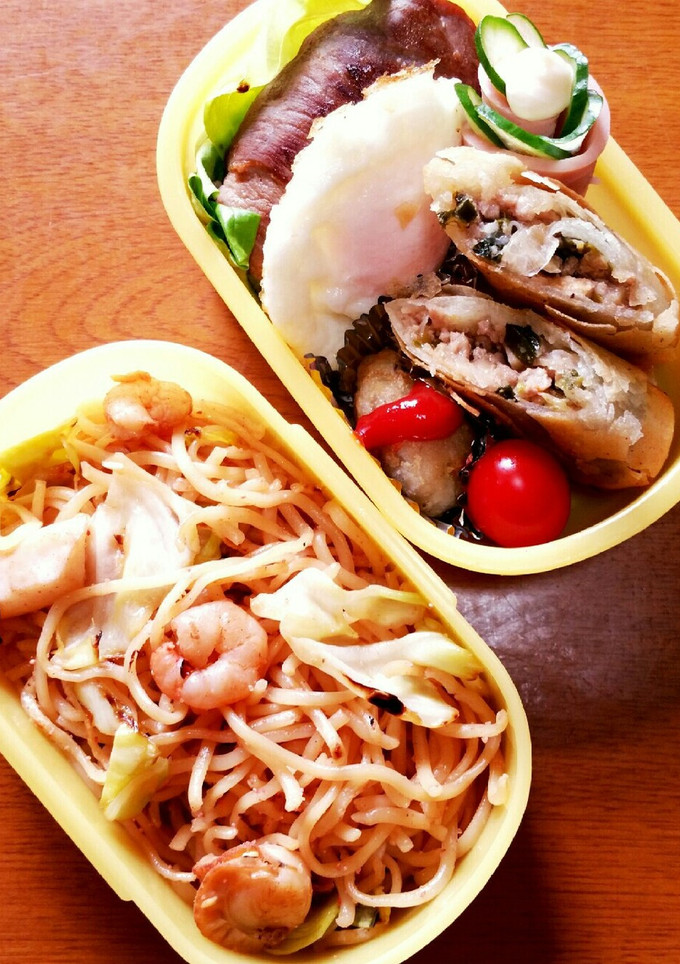 海鮮たらこ焼きそばで中華弁当-レシピのメイン写真