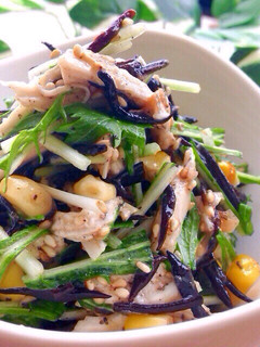 水菜とひじきの梅肉おかか和え◎-レシピのメイン写真