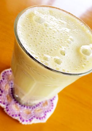 生ブロッコリーとバナナの豆乳スムージー-レシピのメイン写真