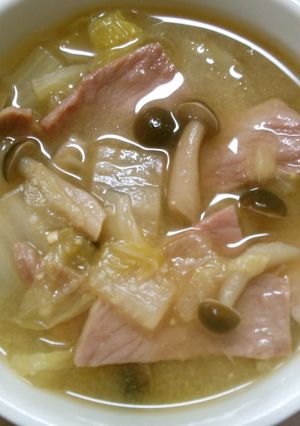 白菜 しめじ ベーコンの 味噌煮込み！-レシピのメイン写真