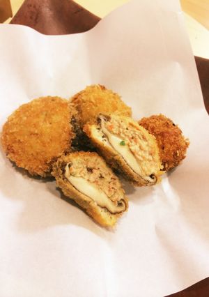 ジューシー♪椎茸の肉詰めフライ-レシピのメイン写真