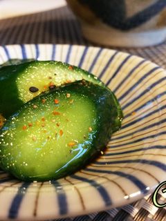 梅昆布茶でキュウリの浅漬け-レシピのメイン写真