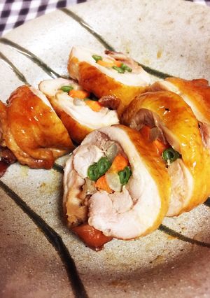 簡単！レンジで照り焼きチキンロール-レシピのメイン写真