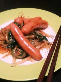 もやしとニラのオイスター豆板醤炒め-レシピのメイン写真