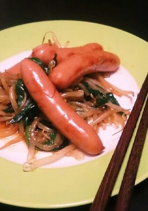 もやしとニラのオイスター豆板醤炒め-レシピのメイン写真