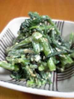 ★春菊のマヨ味噌ごま和え★-レシピのメイン写真