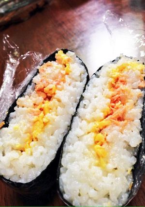 しゃけたまマヨのおにぎらず！-レシピのメイン写真