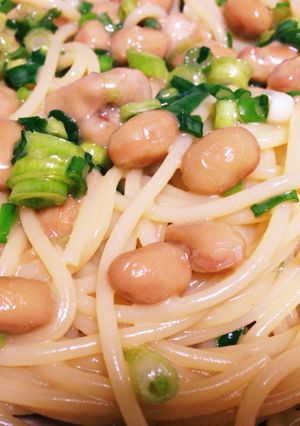 ごま香るネギ納豆パスタ-レシピのメイン写真