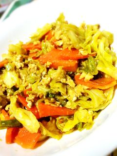 残り物で簡単♪お好み焼き風野菜炒め-レシピのメイン写真