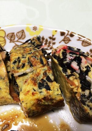 ひじきの煮物リメイク☆絶品卵焼き！-レシピのメイン写真