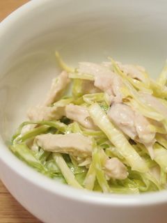 キャベツと蒸し鶏の柚子胡椒マヨサラダ☆-レシピのメイン写真