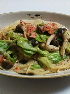 茸と鮭のクリームパスタ-レシピのメイン写真