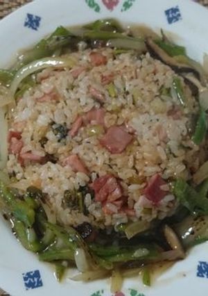 【ぐうたら】カブ葉ぬか漬けのあんかけ炒飯-レシピのメイン写真