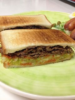 男の焼肉サンド-レシピのメイン写真