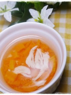 離乳食中期 鶏のささみとにんじんのスープ-レシピのメイン写真